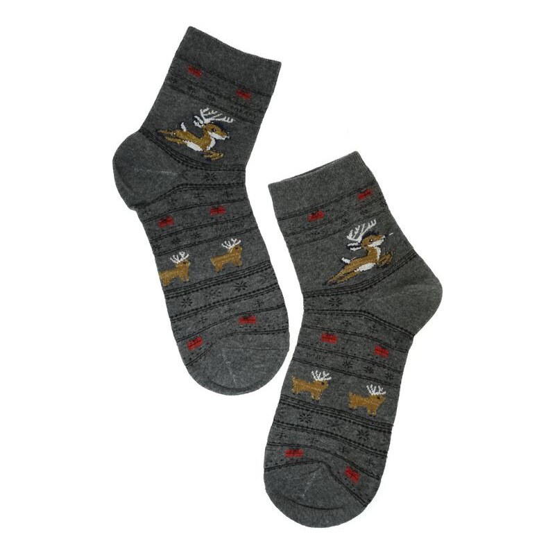 AURA.VIA Dámske tmavosivé ponožky SOBÍK 28837321