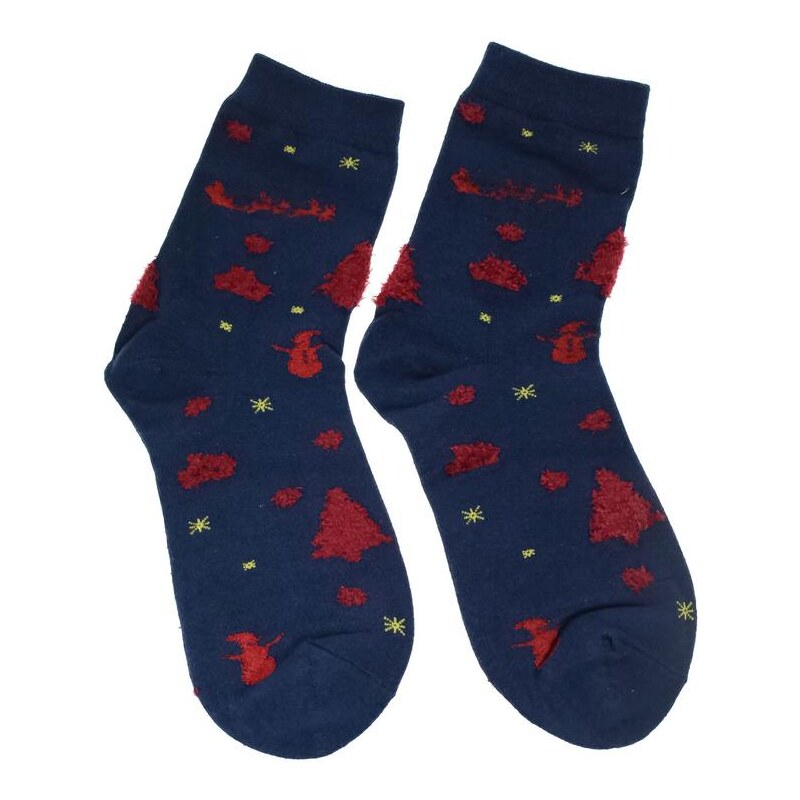 AURA.VIA Dámske tmavomodré ponožky CHRISTMAS 28837323