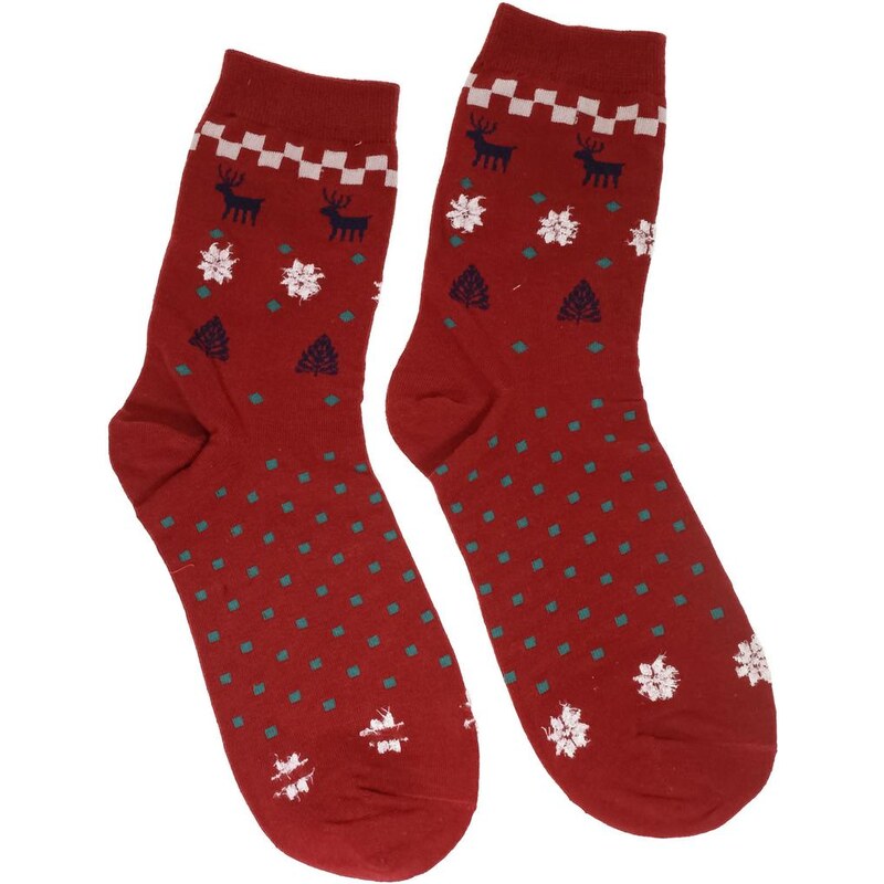 AURA.VIA Dámske bordové ponožky CHRISTMAS
