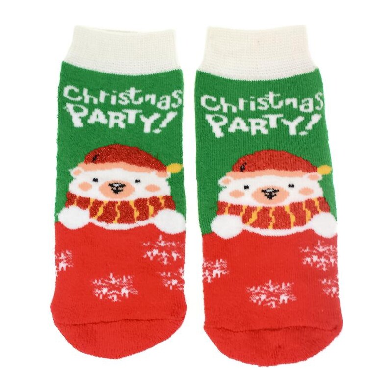 AURA.VIA Detské zeleno-červené ponožky CHRISTMAS PARTY 28837337