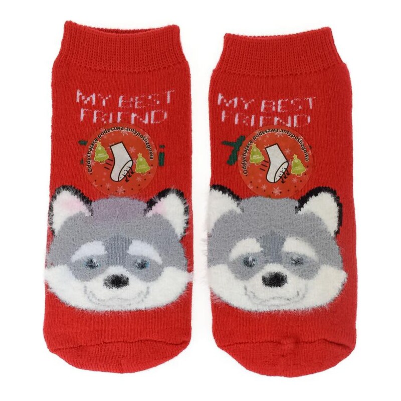 AURA.VIA Detské červené ponožky SANTA 28837344