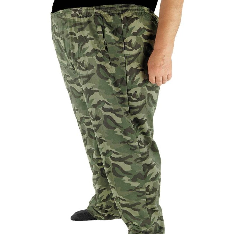 Pánske nadrozmerné tepláky veľkosti 4XL/6XL maskáčové