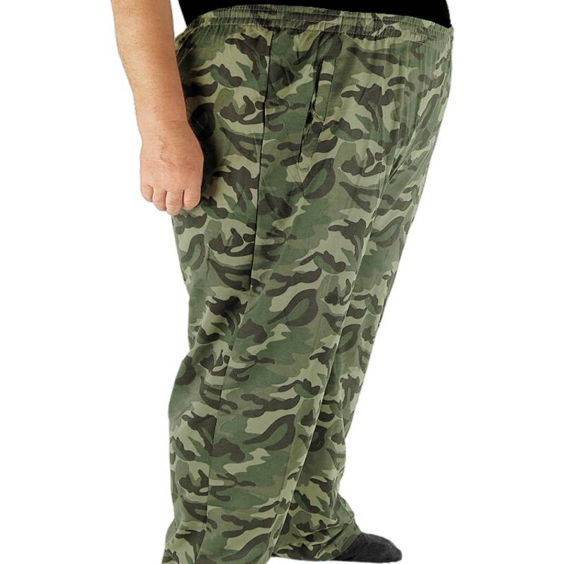 Pánske nadrozmerné tepláky veľkosti 4XL/6XL maskáčové