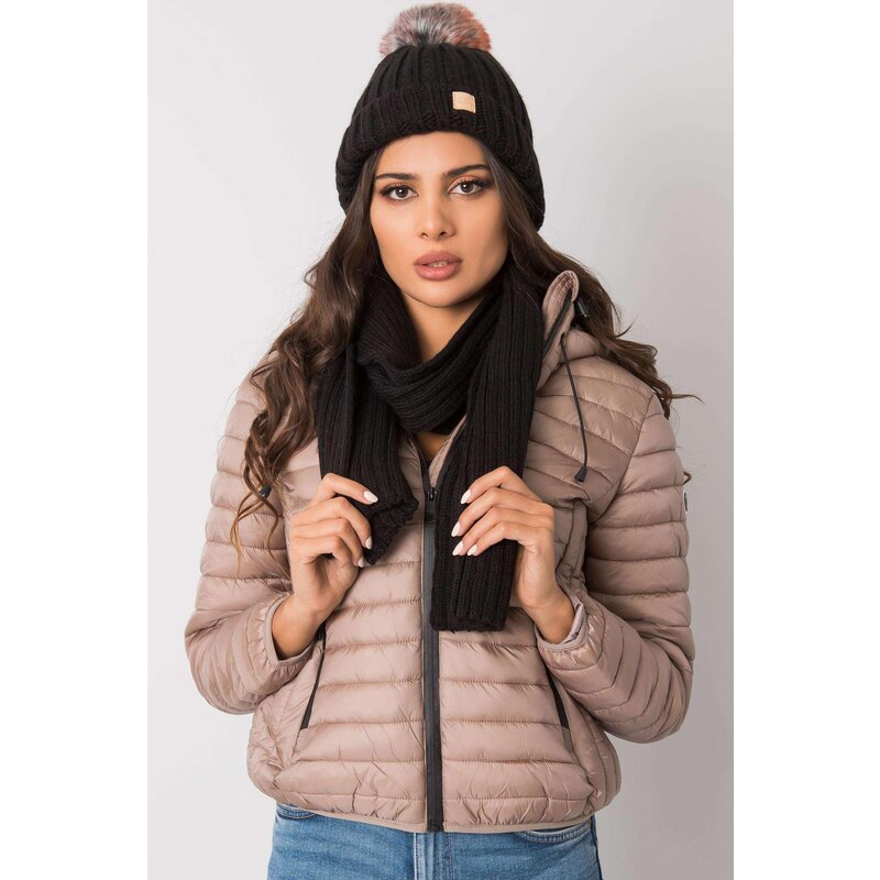 MladaModa Komplet - dámska čiapka s kožušinkovým brmbolcom + šál 7140 28959260