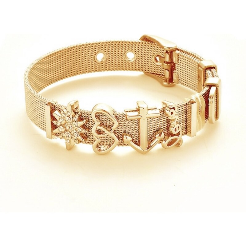 Glory Charms remienkový náramok Love zlatý 636 24152613