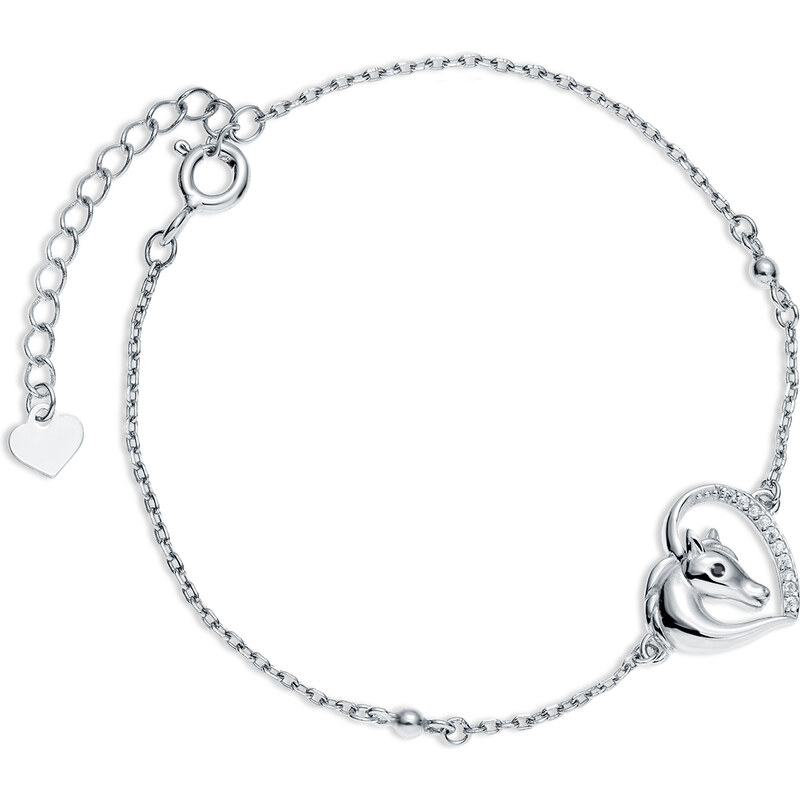 Olivie Strieborný náramok KÔŇ V SRDCI 5466 29309660