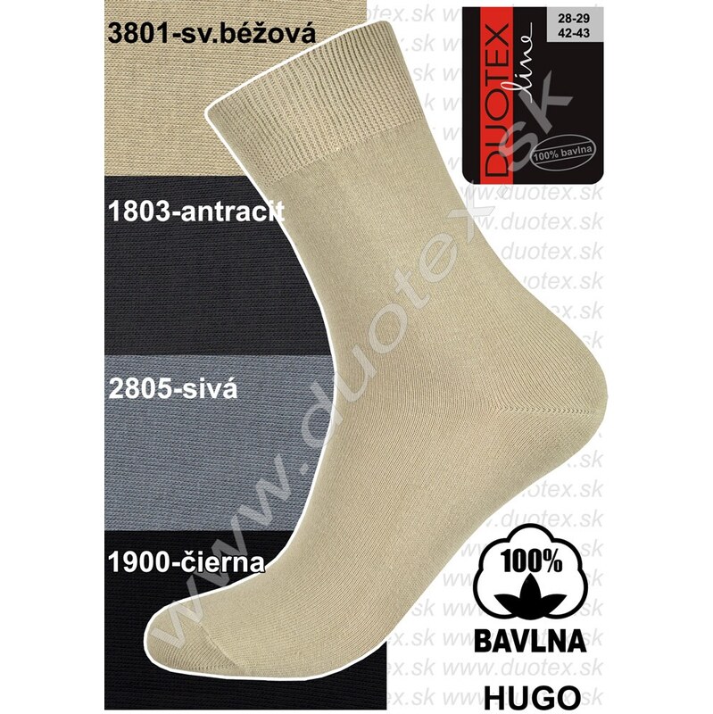 DUOTEX Pánske ponožky Hugo 1803 39-41(26-27) 49870163