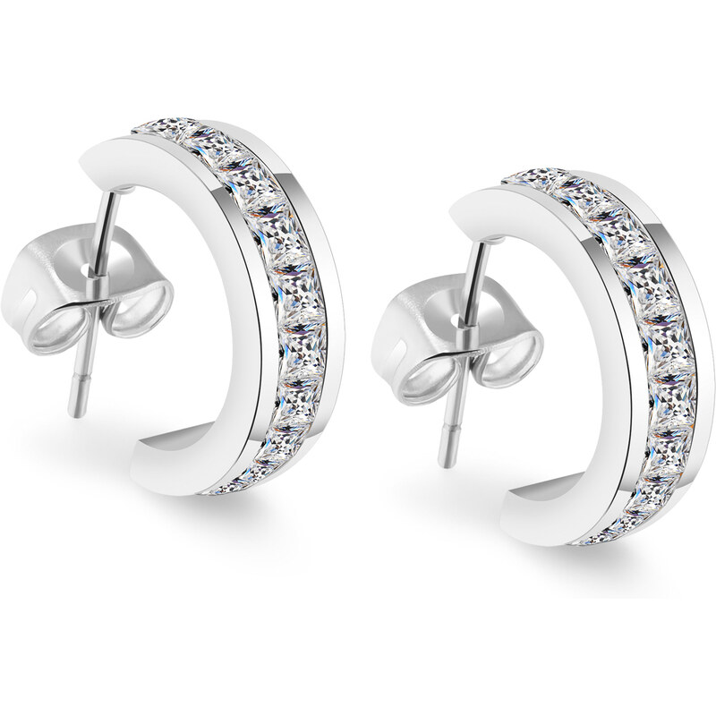 Troli Oceľové polkruhové náušnice VGE390 S 66991445