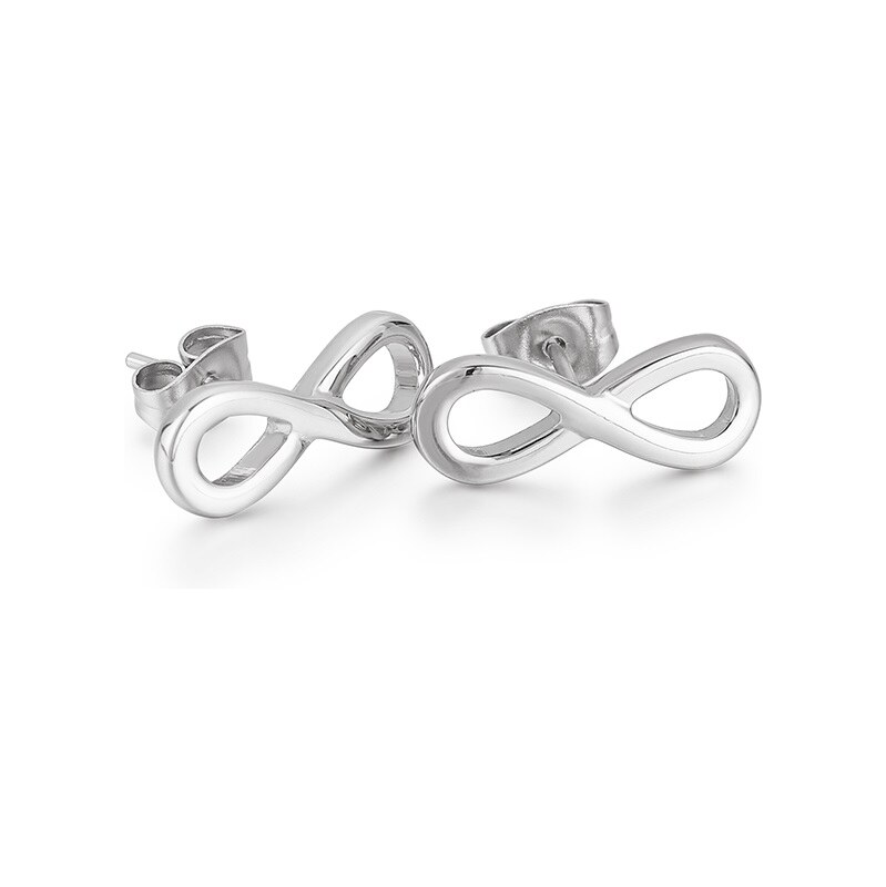 Troli Módne oceľové náušnice nekonečno VWSE004 S 66588698