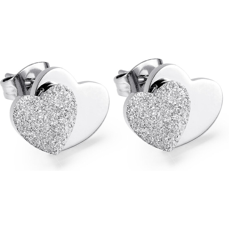 Troli Nežné oceľové srdiečkové náušnice VGE646 S 67097192