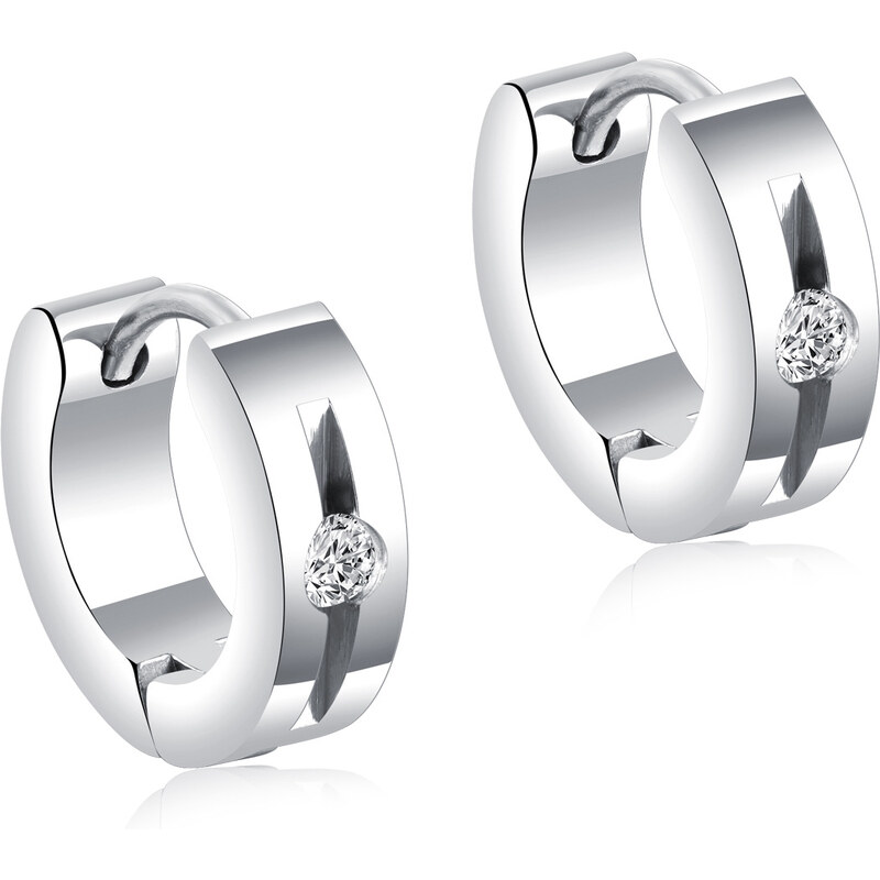 Troli Elegantné oceľové náušnice kruhy VSE010S-PET 66991471