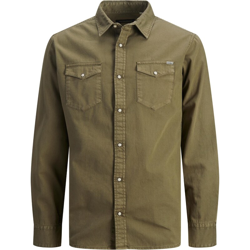 JACK & JONES Košeľa Sheridan olivová 26805546