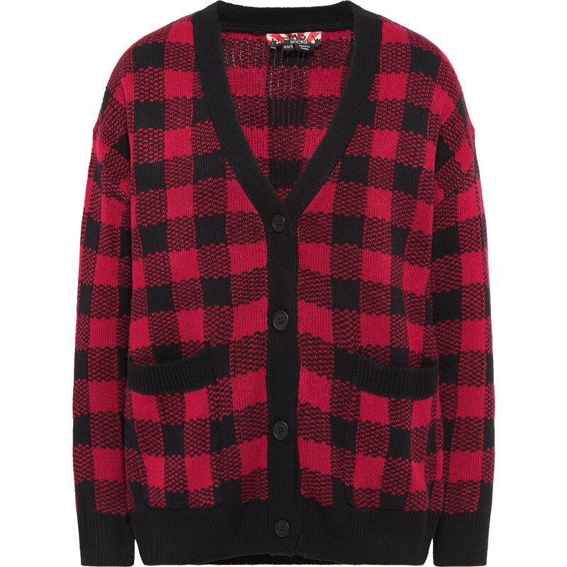 myMo ROCKS Kardigán krvavo červená / čierna 65867567