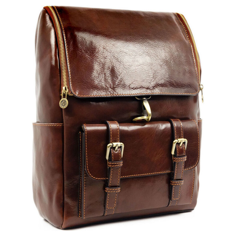 Glara Taliansky kožený batoh Premium 28897747