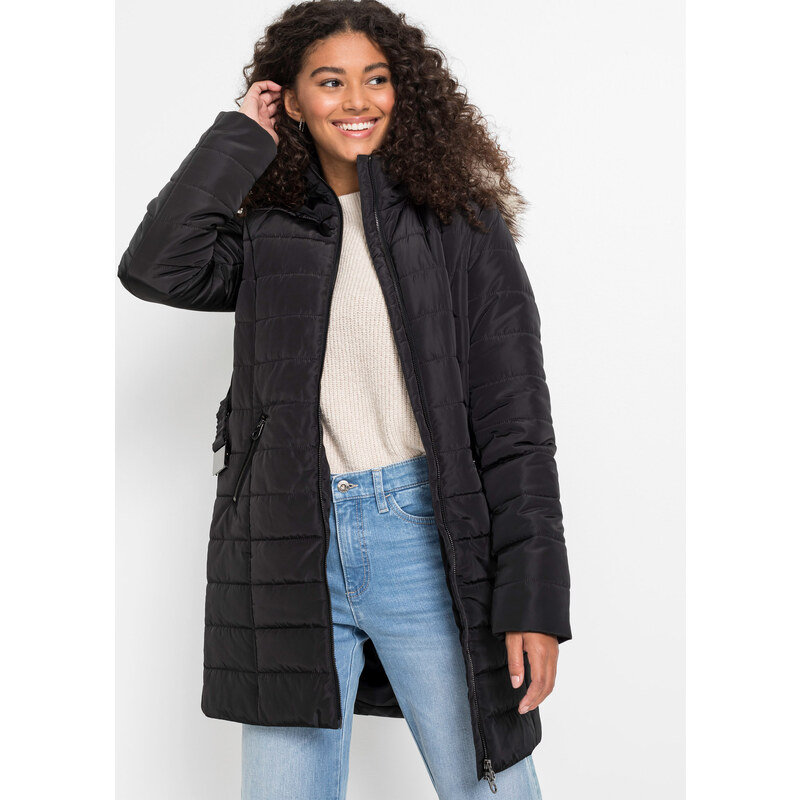 bonprix Prešívaná bunda, farba čierna 47656761