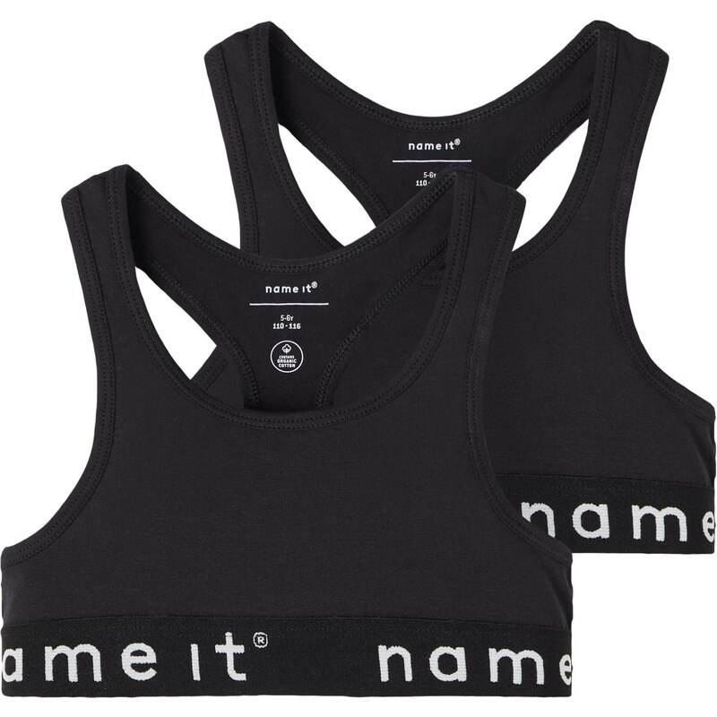 NAME IT Podprsenka čierna / biela 34889115