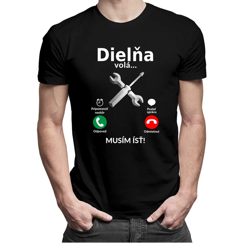 E-shop Garibald Dielňa volá - musím ísť v2 - Pánske tričko s potlačou