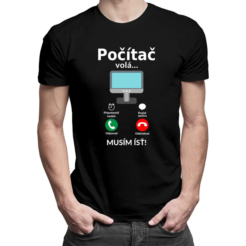 E-shop Garibald Počítač volá - musím ísť - Pánske tričko s potlačou