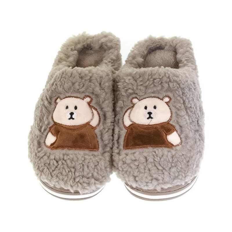 JOHN-C Detské svetlohnedé papuče RONY 28957393