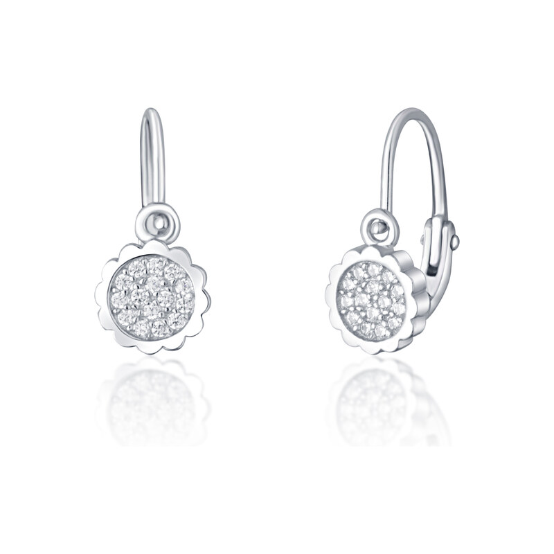 Ligot Detské strieborné náušnice so zirkónmi 46720261