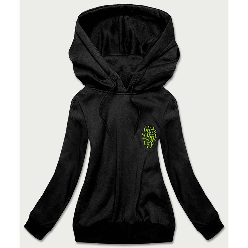 J.STYLE Krátka čierna dámska mikina (26013) 28983124