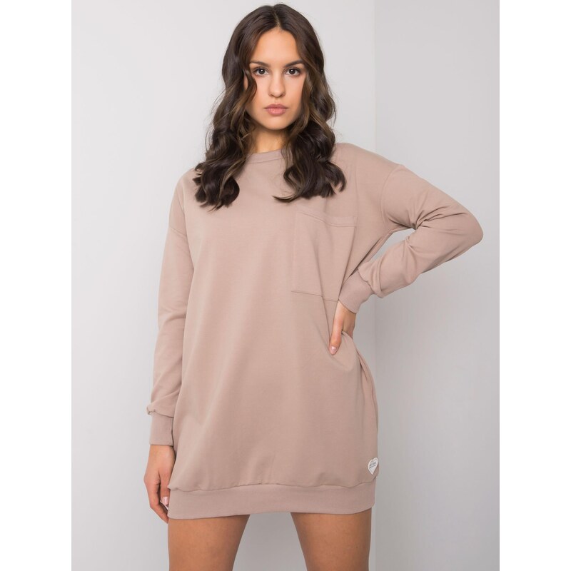 RUE PARIS Dress-RV-SK-7332.65-dark beige 64688171