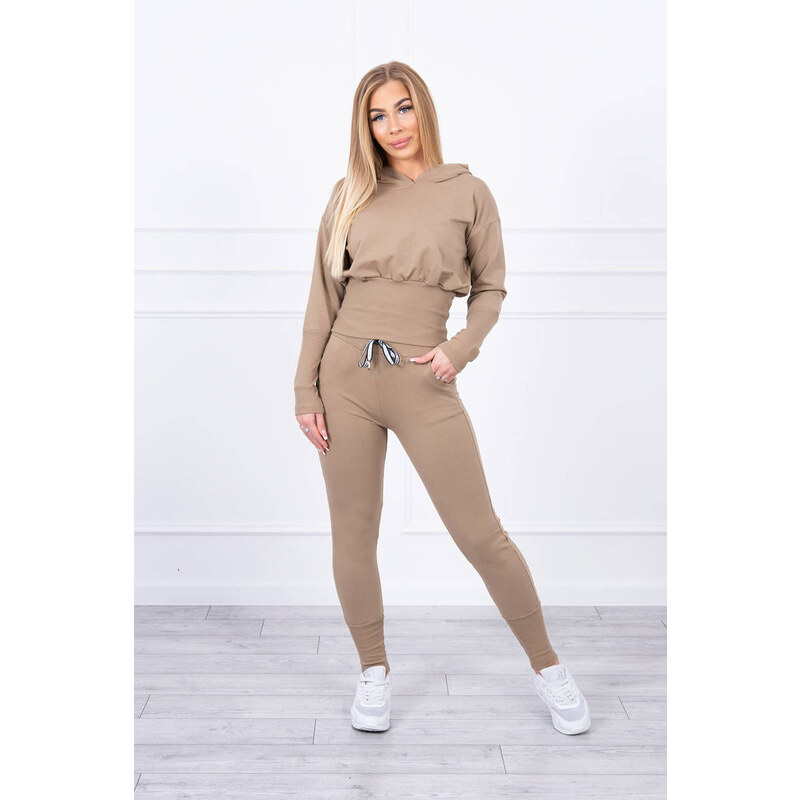 MladaModa Tepláková súprava s kapucňou a širokým pásom model 9323 28994732