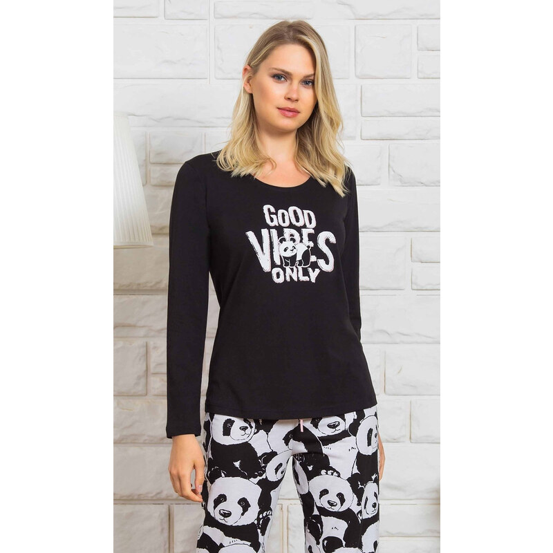 Vienetta Secret Dámske pyžamo dlhé Good vibes 35649437