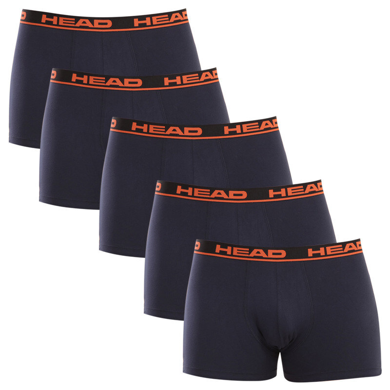 E-shop 5PACK pánske boxerky HEAD tmavo modré (701203974 012)