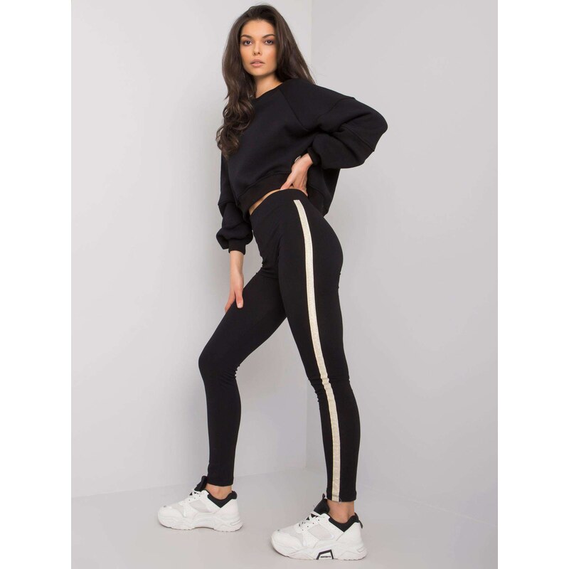 RUE PARIS Leggings-RV-LG-7324.63-black 64683723