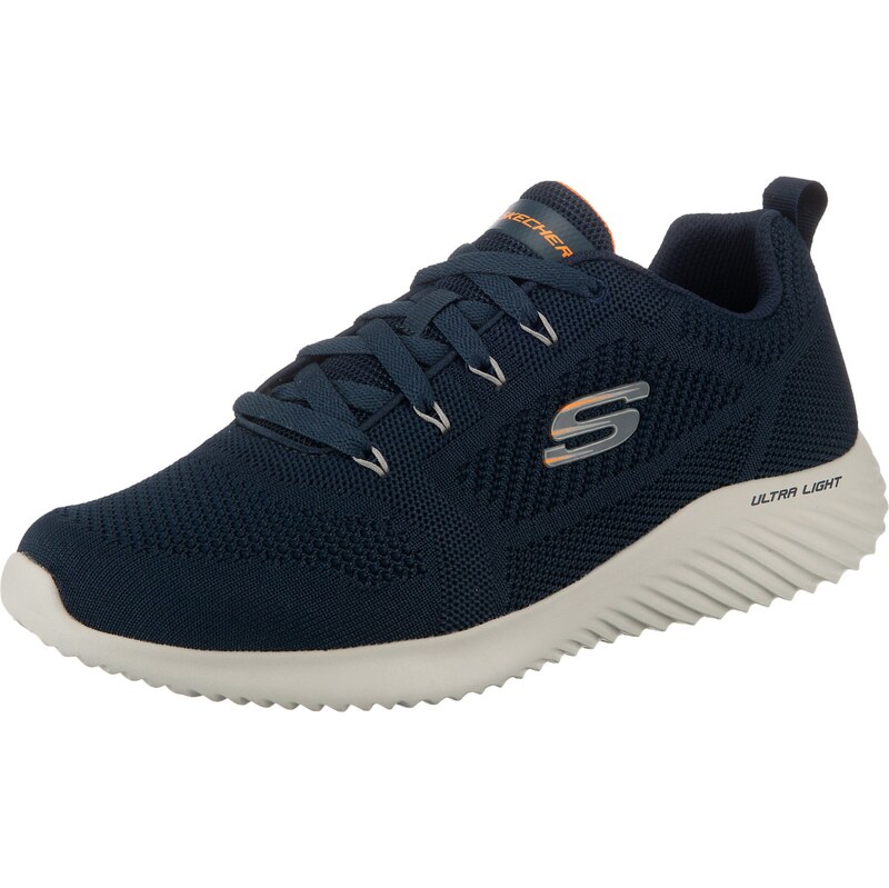 SKECHERS Nízke tenisky Bounder tmavomodrá / sivá / oranžová 67749777