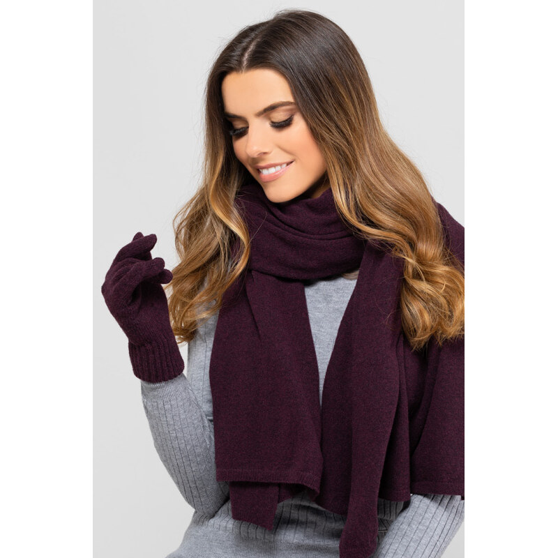 Kamea Fialový dámsky šál na zimu 01, Farba fialová 8268999