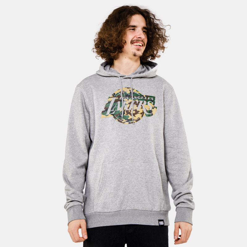 NEW ERA NBA Infill Team Logo Hoody Los Angeles Lakers Grey - Pánske - 66355669