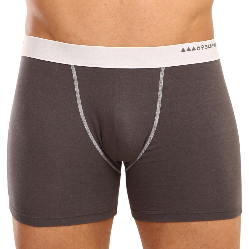 Pánske boxerky 69SLAM fit bamboo plain (MBWPLN-DG) 34409726