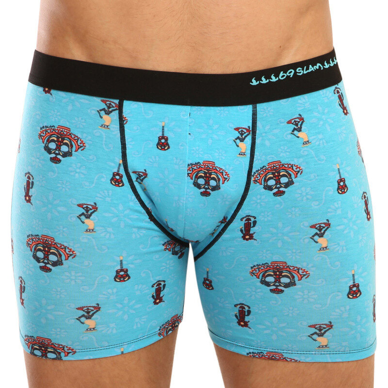 Pánske boxerky 69SLAM fit bamboo day of the dead (MPBDOF-BB) 34409717