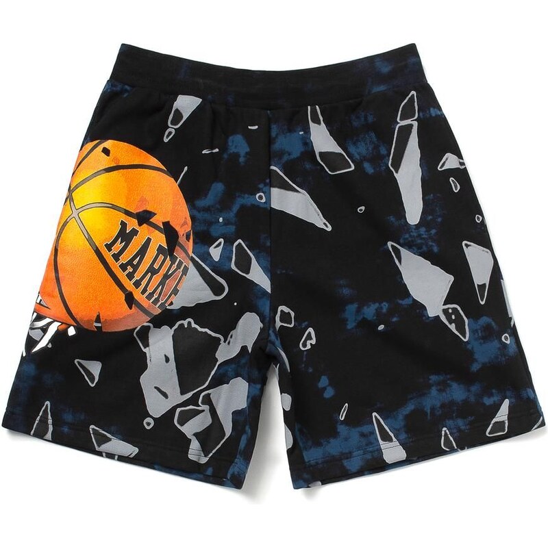 Market Shattered Backboard Tie-Dye Sweatshorts Black - Pánske - 66355683