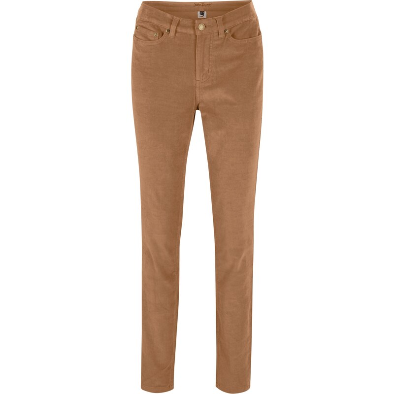 bonprix Kordové nohavice so strečom, Skinny, farba hnedá 45516800