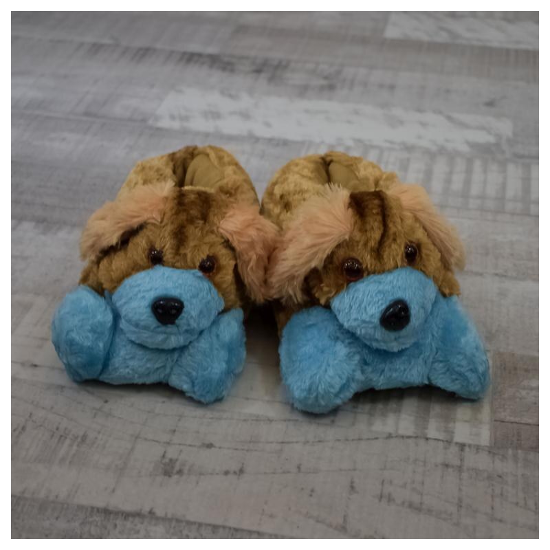 JOHN-C Detské hnedé papuče DOGY 29082520