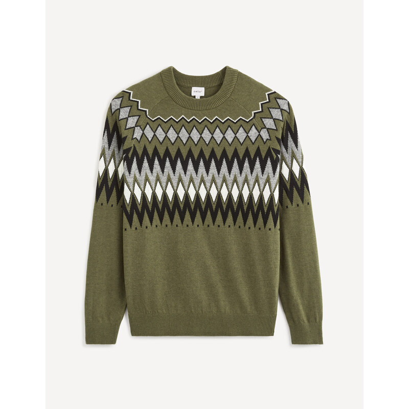 Svetre pre mužov Celio - kaki 50499924