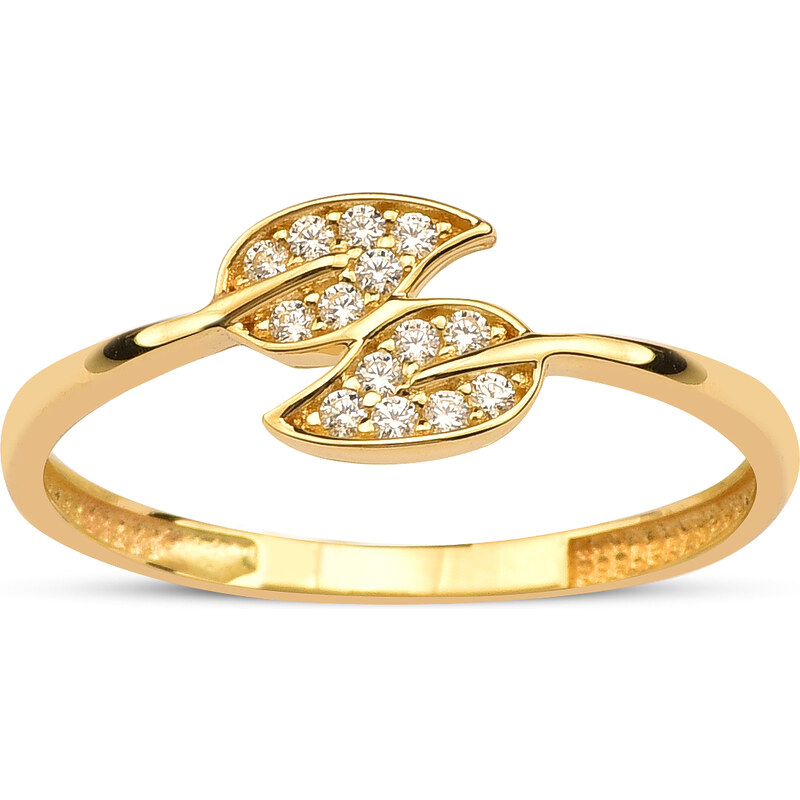 Lillian Vassago Zlatý prsteň s prírodným motívom LLV95-GR032 41303420