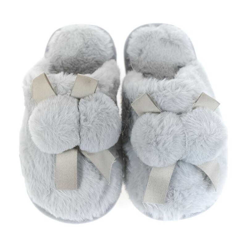 JOHN-C Detské sivé papuče BOW 29114517