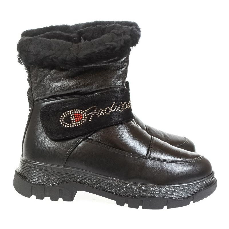 JOHN-C Detské čierne čižmy FASHION 29114540