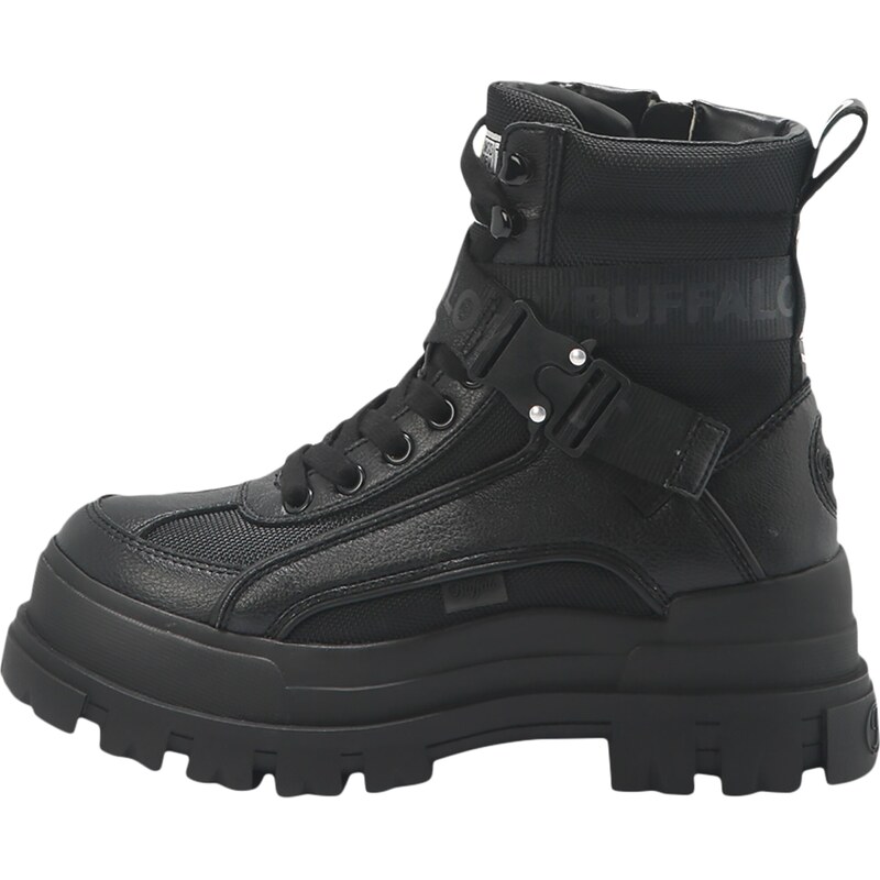 BUFFALO Šnurovacie členkové čižmy Aspha čierna 57692537