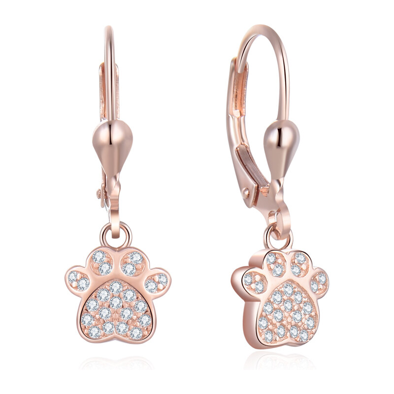 Olivie Strieborné visiace náušnice LABKA ROSE 5487 29309681