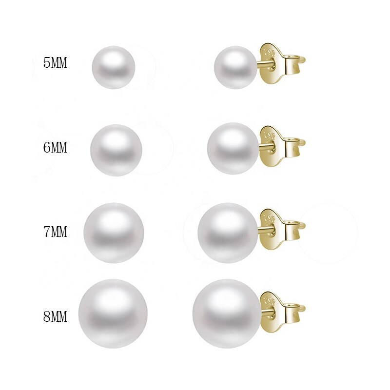 Olivie Náušnice 6mm sladkovodné perly GOLD 5497 29309691