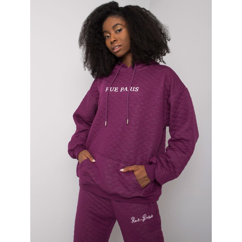 RUE PARIS Sweatshirt-RV-BL-7452.16-dark purple 64791976