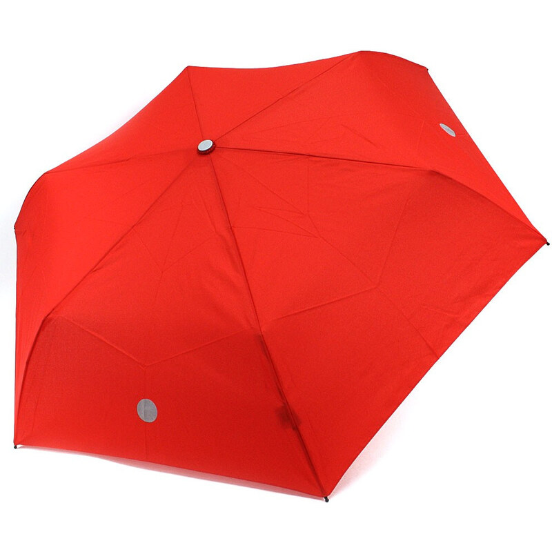 Červený skladací mechanický dáždnik Arley
