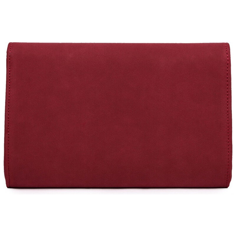 Červená matná dámska listová kabelka Ally