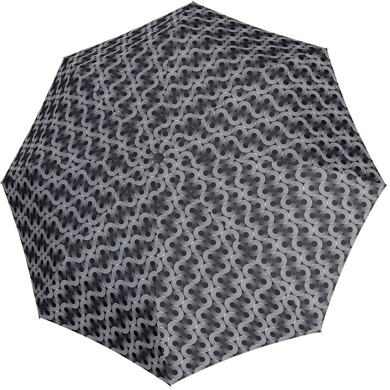 Čierny dámsky plne automatický skladací dáždnik Alva