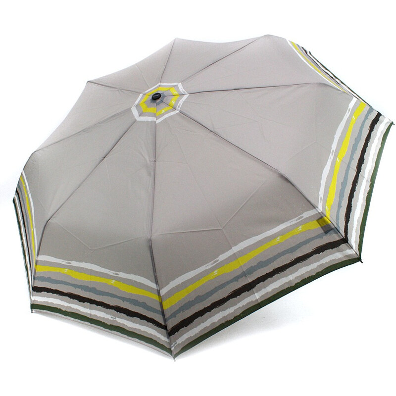 Sivý plne automatický skladací dámsky dáždnik s pruhmi Jimena